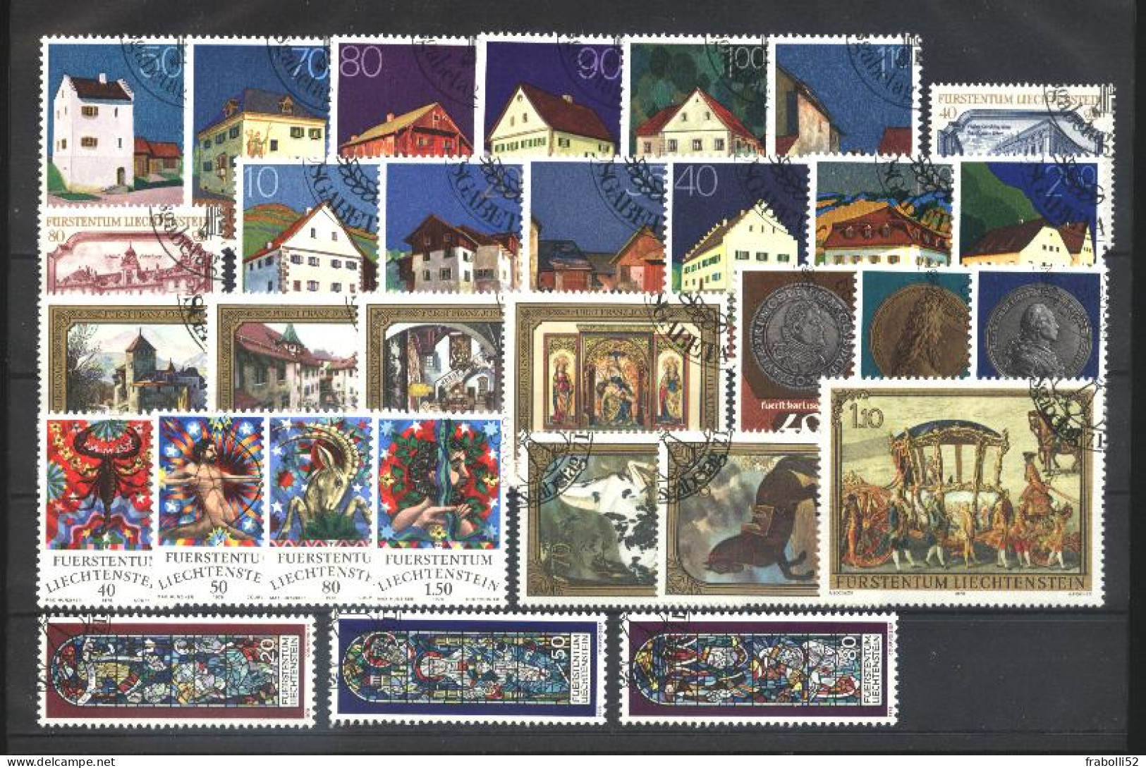 Liechtenstein Usati:  1978 Annata Completa Lusso - Full Years