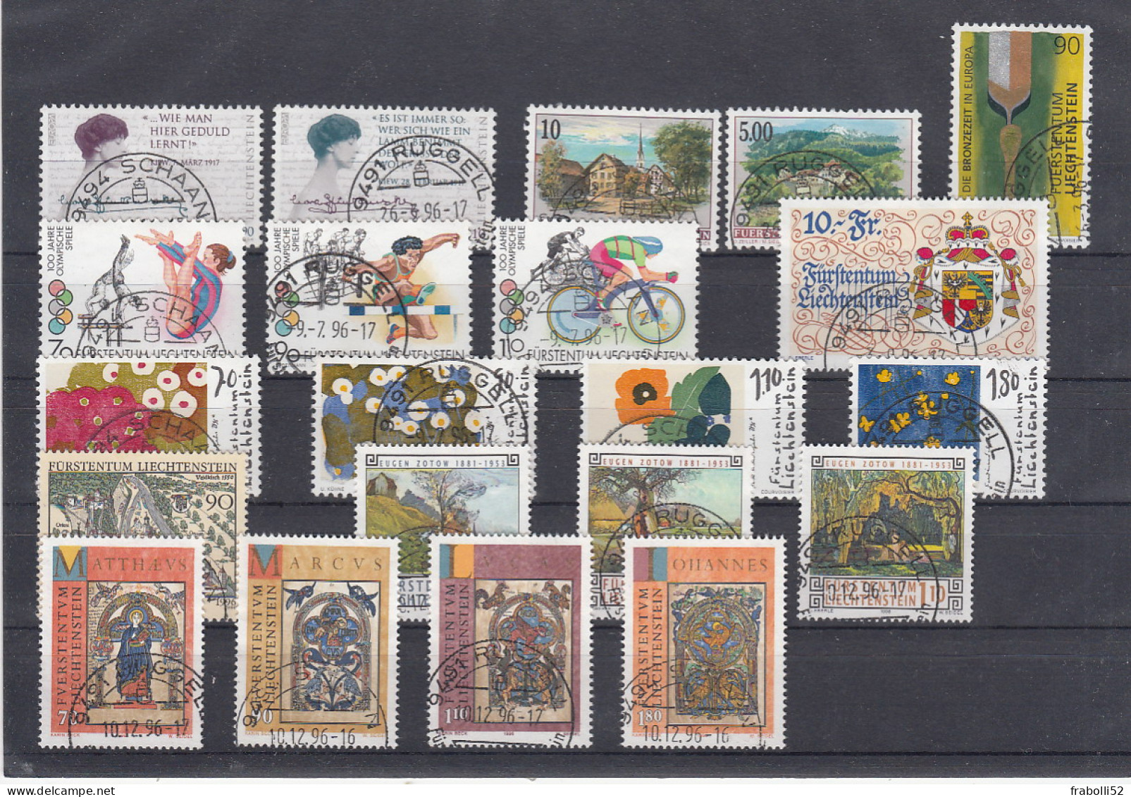 Liechtenstein Usati:  1996 Annata Completa - Full Years