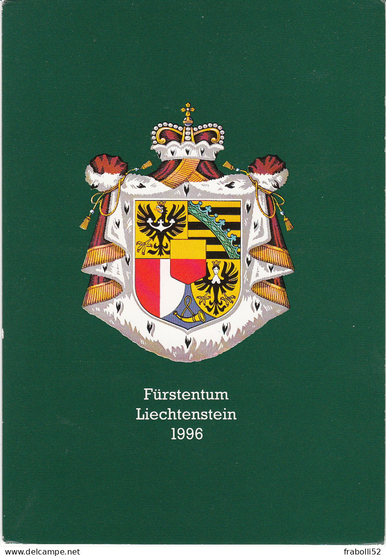 Liechtenstein Usati:  1996 Annata Completa Lusso Su Libretto Ufficiale Poste - Full Years