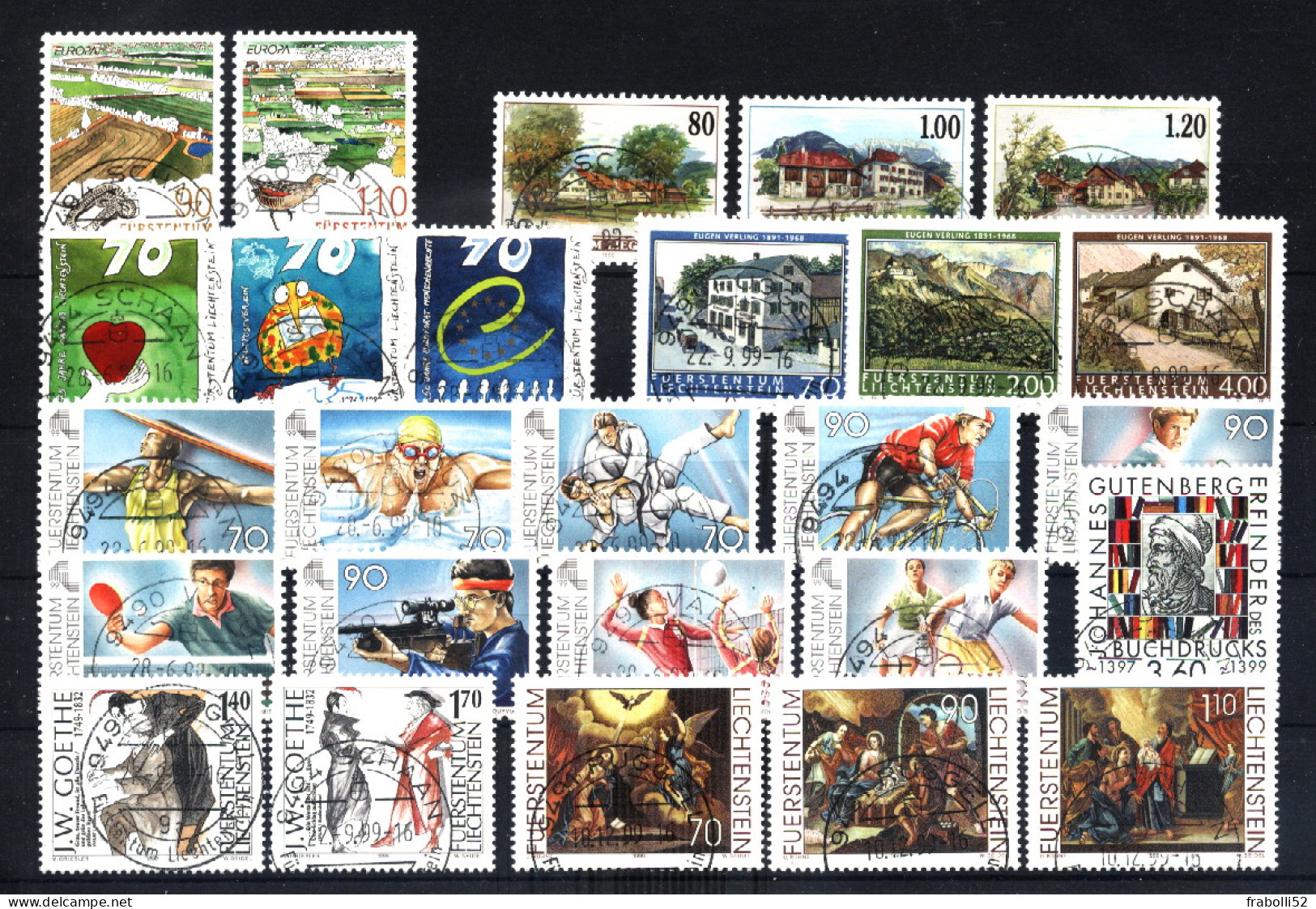 Liechtenstein Usati:  1999 Annata Completa Super - Annate Complete