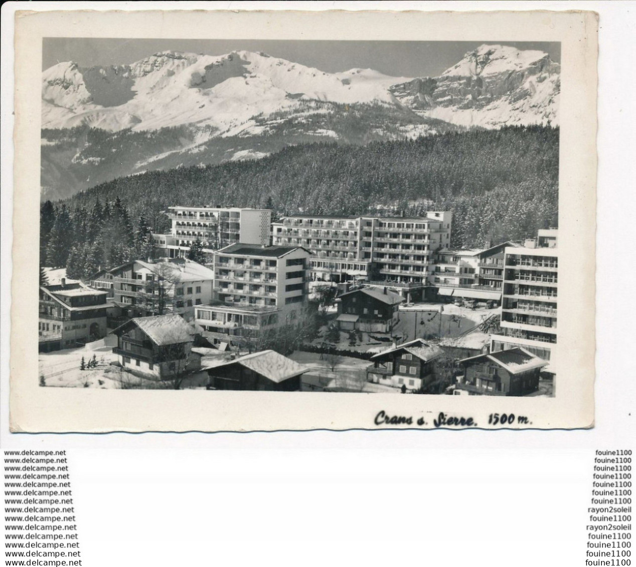 Carte ( Format 15 X 10,5 Cm ) De Crans Sur Sierre Hôtel  Rhodania Bristol Richelieu Et City  ( Recto Verso ) - Sierre