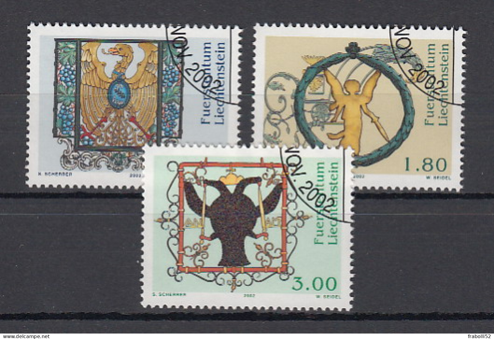 Liechtenstein Usati:  N. 1248-50   Lusso - Gebraucht