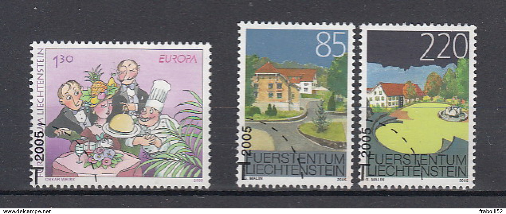Liechtenstein Usati:  N. 1309 E 1328-9  Lusso - Gebraucht