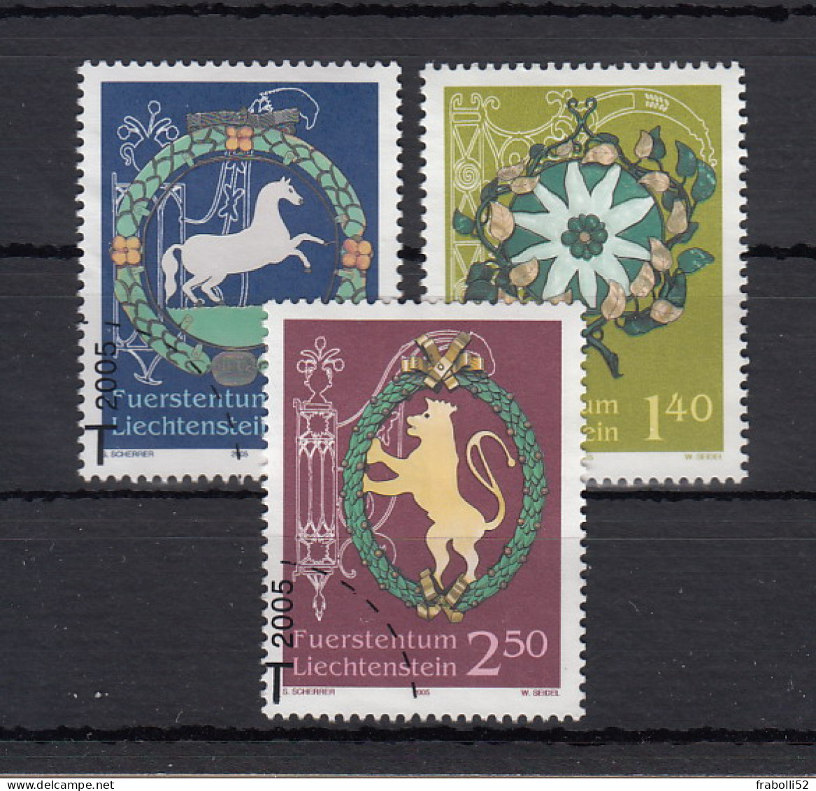 Liechtenstein Usati:  N. 1318-20  Lusso - Gebraucht