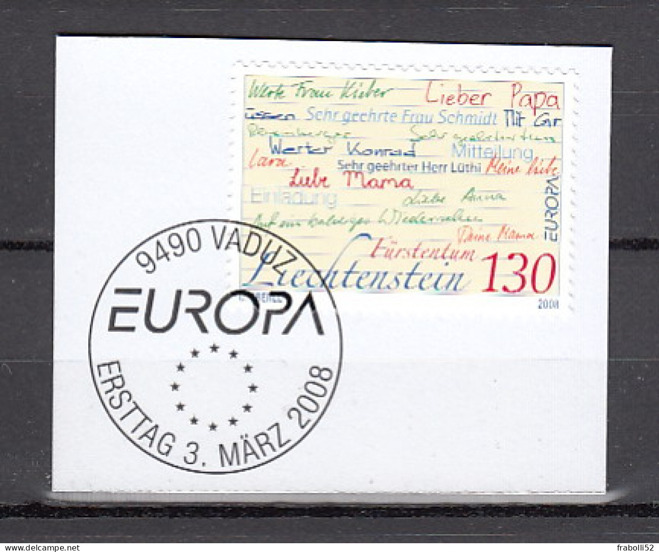 Liechtenstein Usati:  N. 1411 Su Frammento Con Annullo Primo Giorno (FDC) - Used Stamps