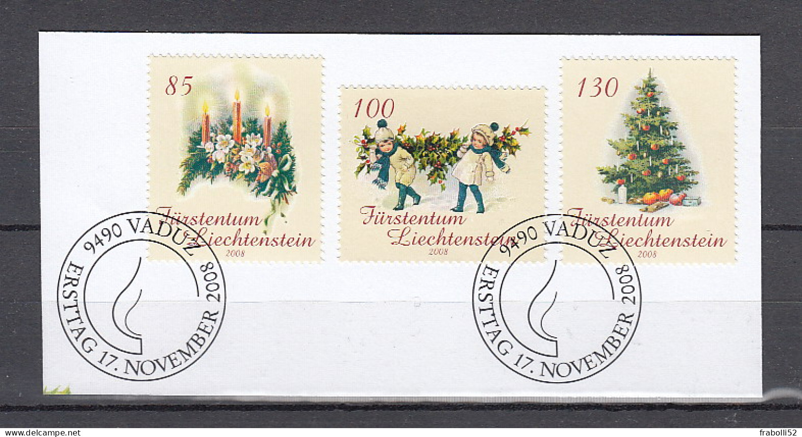 Liechtenstein Usati:  N. 1443-5 Su Frammento Con Annullo Primo Giorno (FDC) - Gebruikt