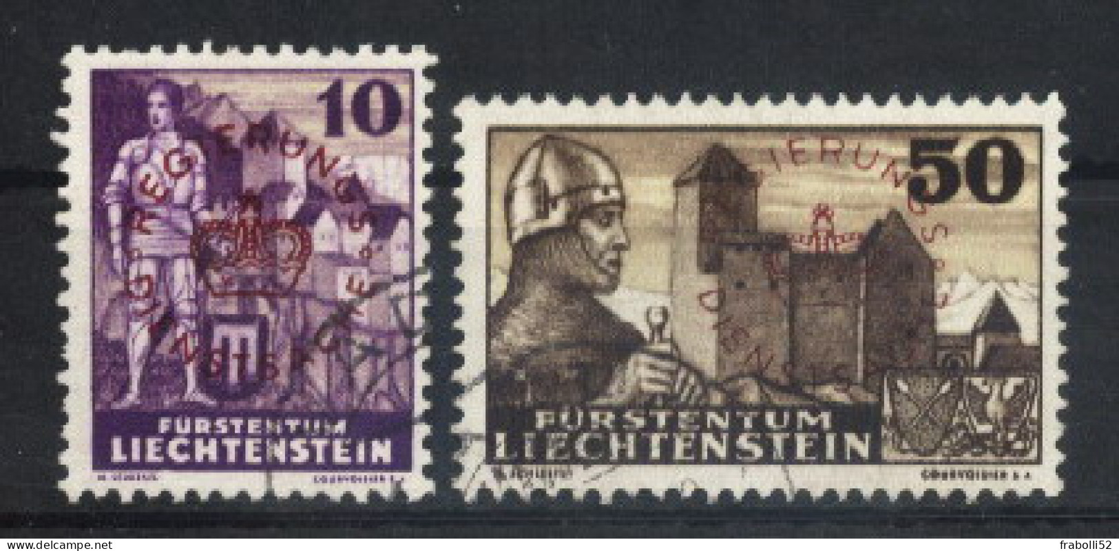 Liechtenstein Usati:  Servizio N. 20-1 - Dienstzegels