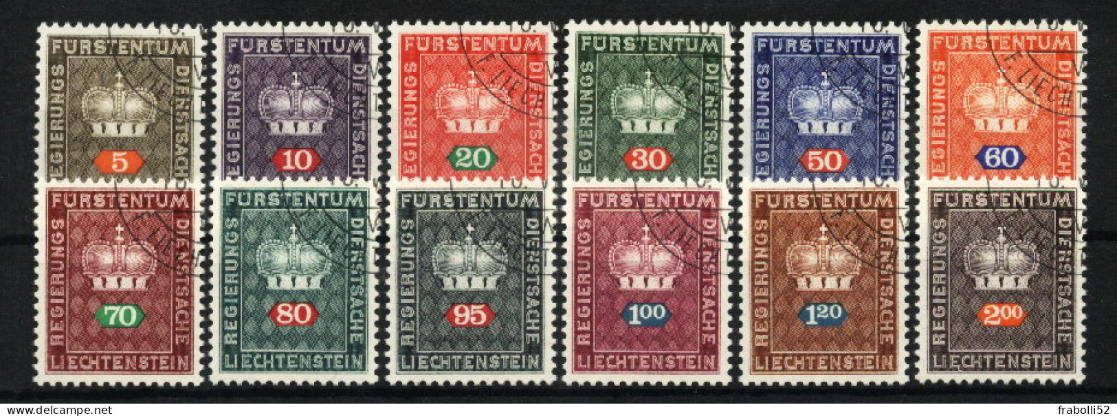 Liechtenstein Usati:  Servizio N. 45-56 - Service