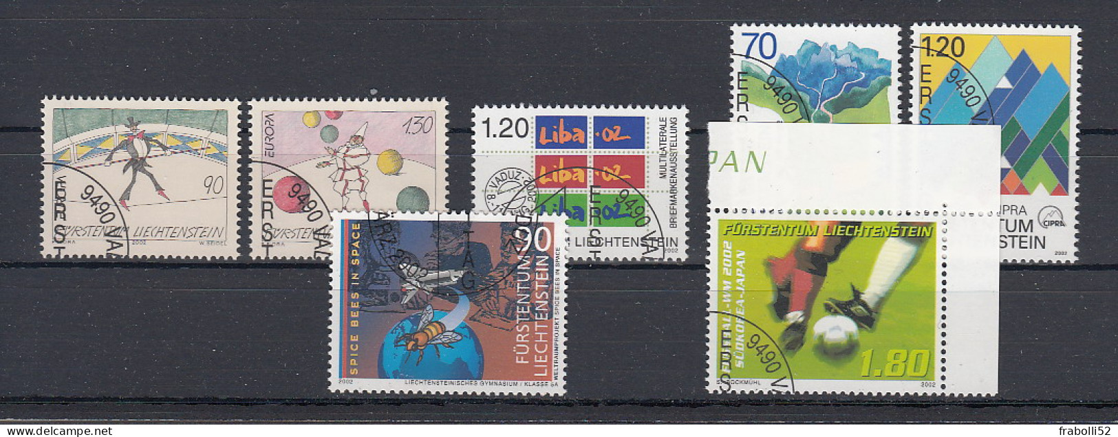 Liechtenstein Usati:  Annata 2002  Lotto Lusso - Used Stamps