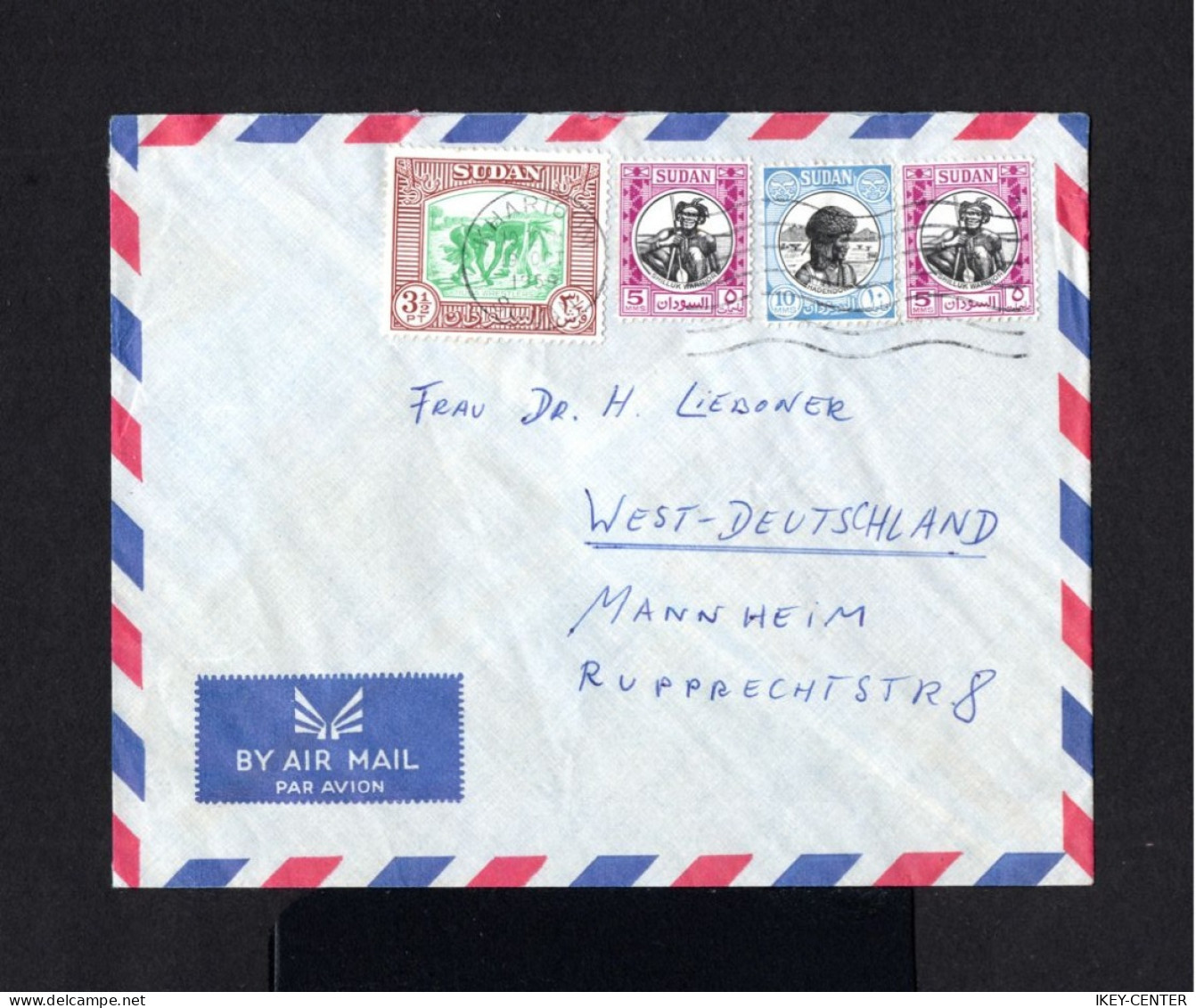 K636-SUDAN-AIRMAIL COVER KHARTOUM To MANNHEIM (germany).1959.Enveloppe AERIEN SOUDAN - Sud-Soudan