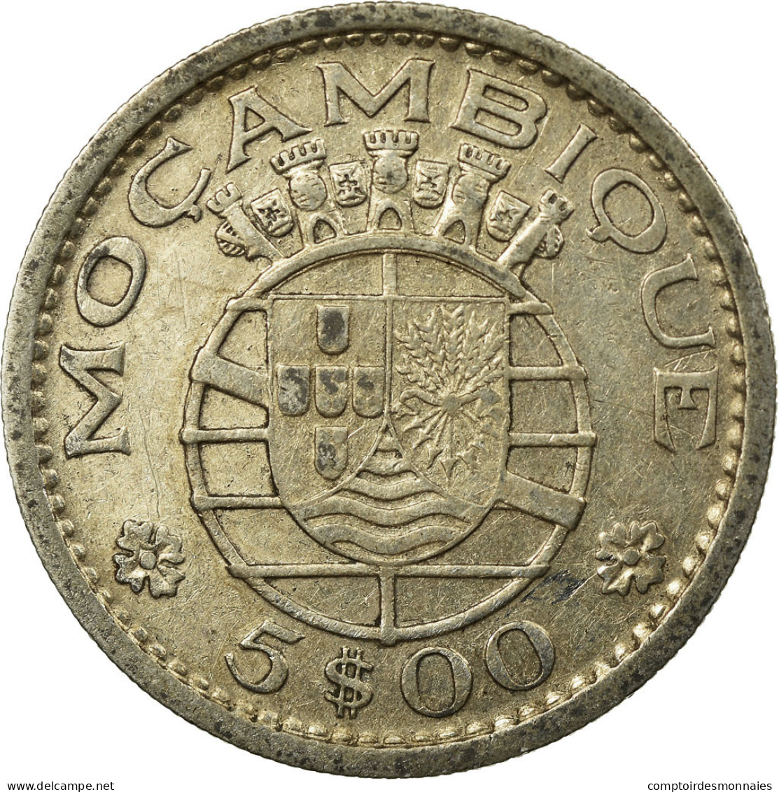Monnaie, Mozambique, 5 Escudos, 1960, TTB, Argent, KM:84 - Mozambique