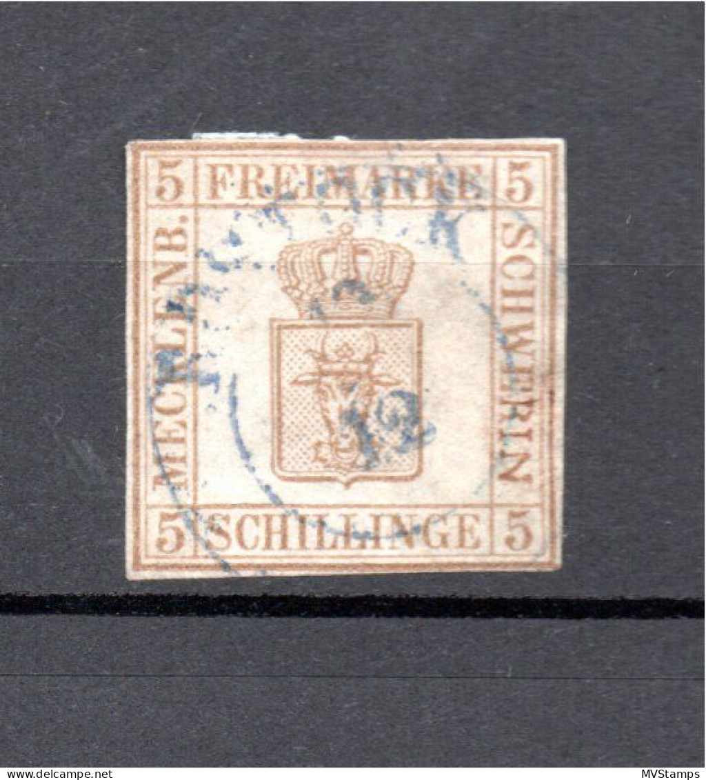 Mecklenburg Schwerin 1864 Freimarke 8 Gebraucht Rostock - Mecklenburg-Schwerin