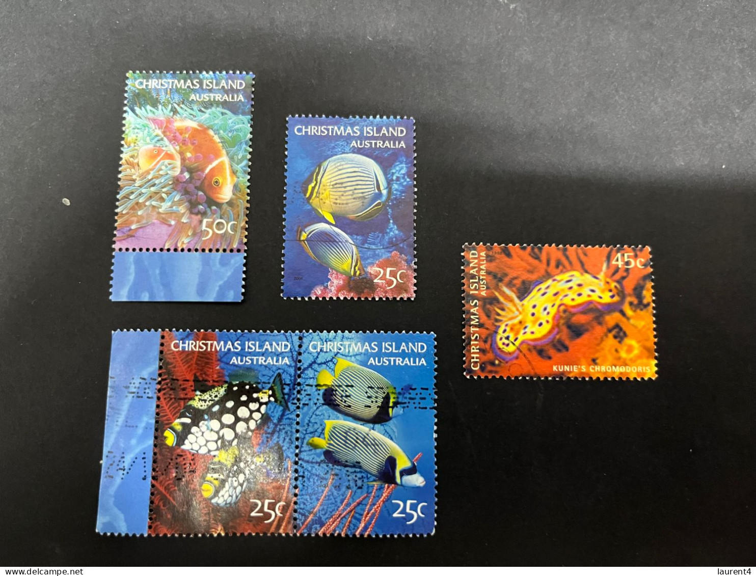 (stamp 19-12-2023) Australia Chistmas Island - 5 Used Stamps (under The Sea) - Christmas Island