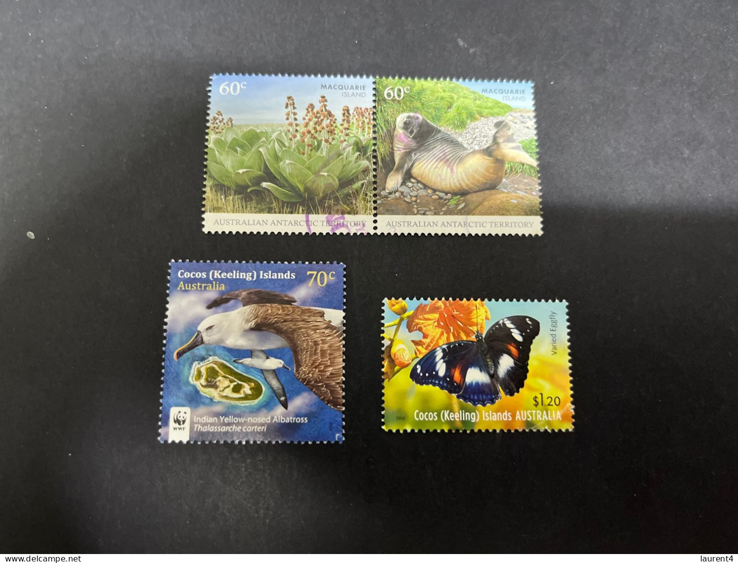 (stamp 19-12-2023) Australia Christmas Island - AAT - Cocos Islands - 4 Stamps - Cocos (Keeling) Islands