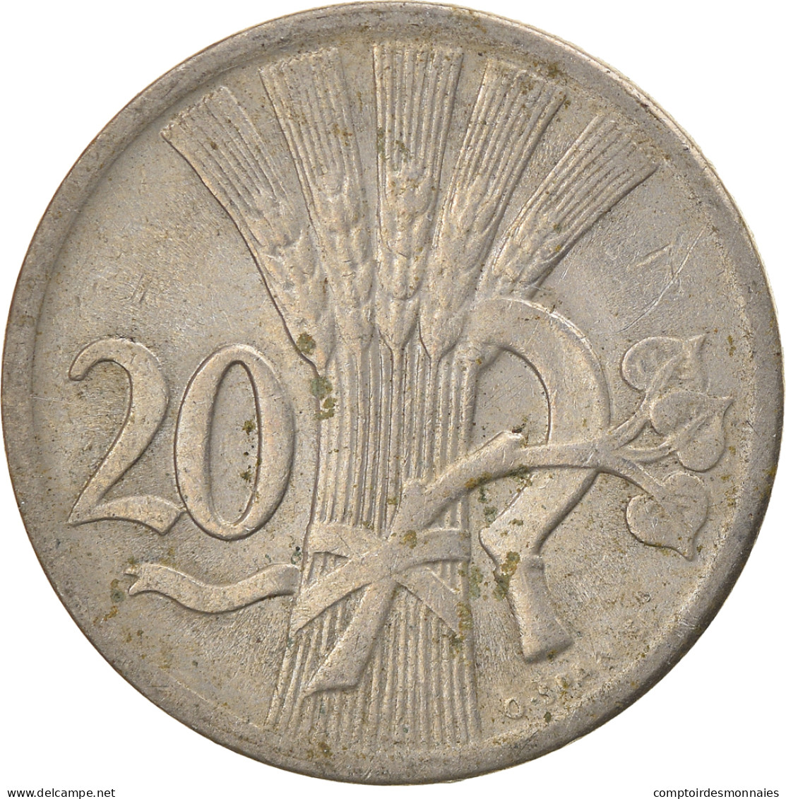 Monnaie, Tchécoslovaquie, 20 Haleru, 1938, TTB, Copper-nickel, KM:1 - Tchécoslovaquie