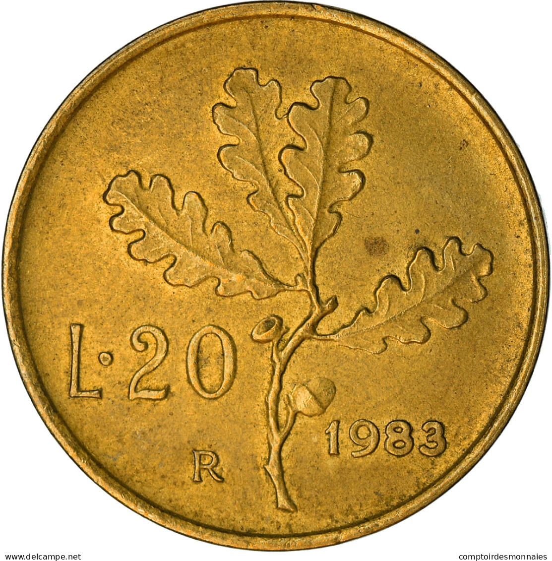 Monnaie, Italie, 20 Lire, 1983, Rome, TTB, Aluminum-Bronze, KM:97.2 - 20 Liras