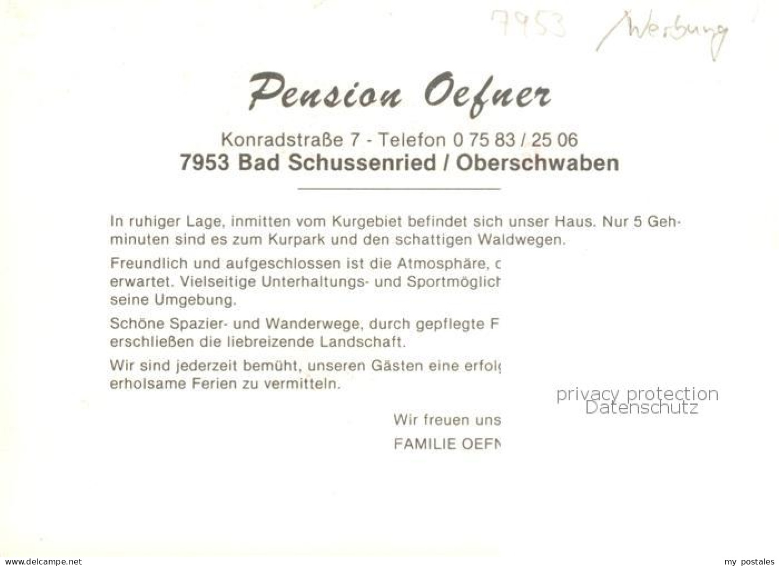 73864182 Bad Schussenried Pension Oefner Bad Schussenried - Bad Schussenried