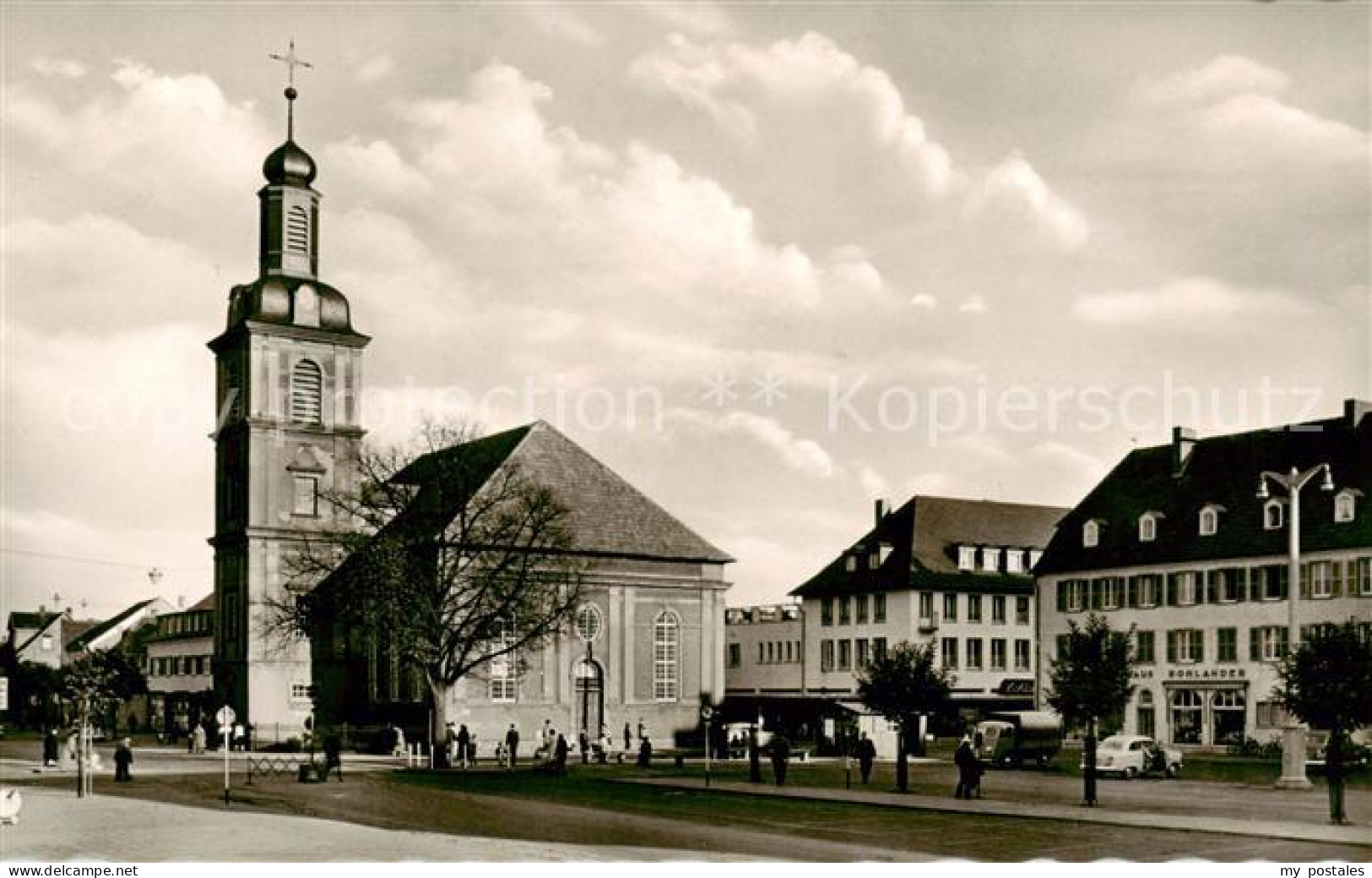 73830301 Ruesselsheim Main Marktplatz Mit Ev Kirche Ruesselsheim Main - Ruesselsheim