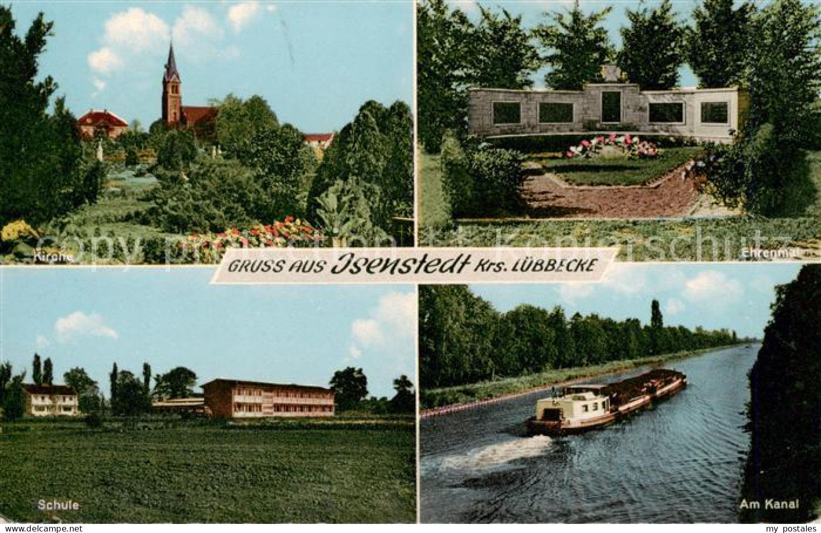 73830238 Isenstedt Luebbecke Westfalen Kirche Schule Ehrenmal Am Kanal Isenstedt - Espelkamp