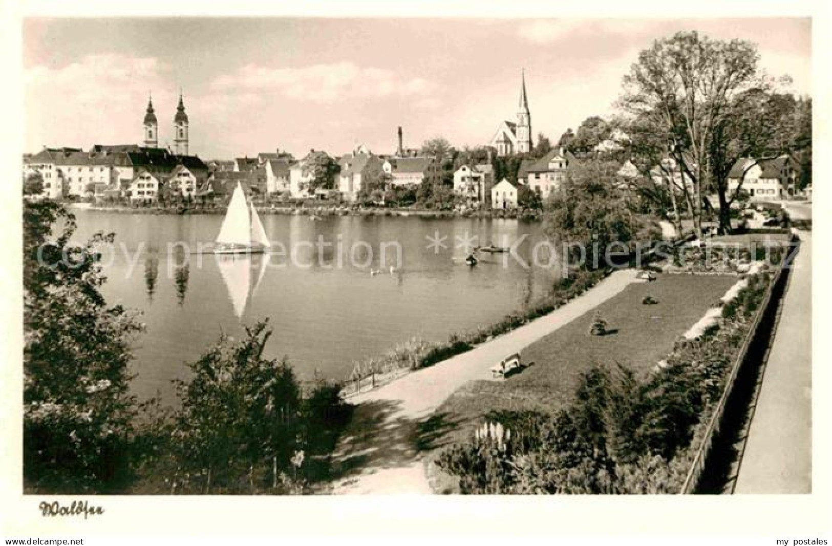 42746977 Bad Waldsee Stiftskirche Uferpromenade Bad Waldsee - Bad Waldsee