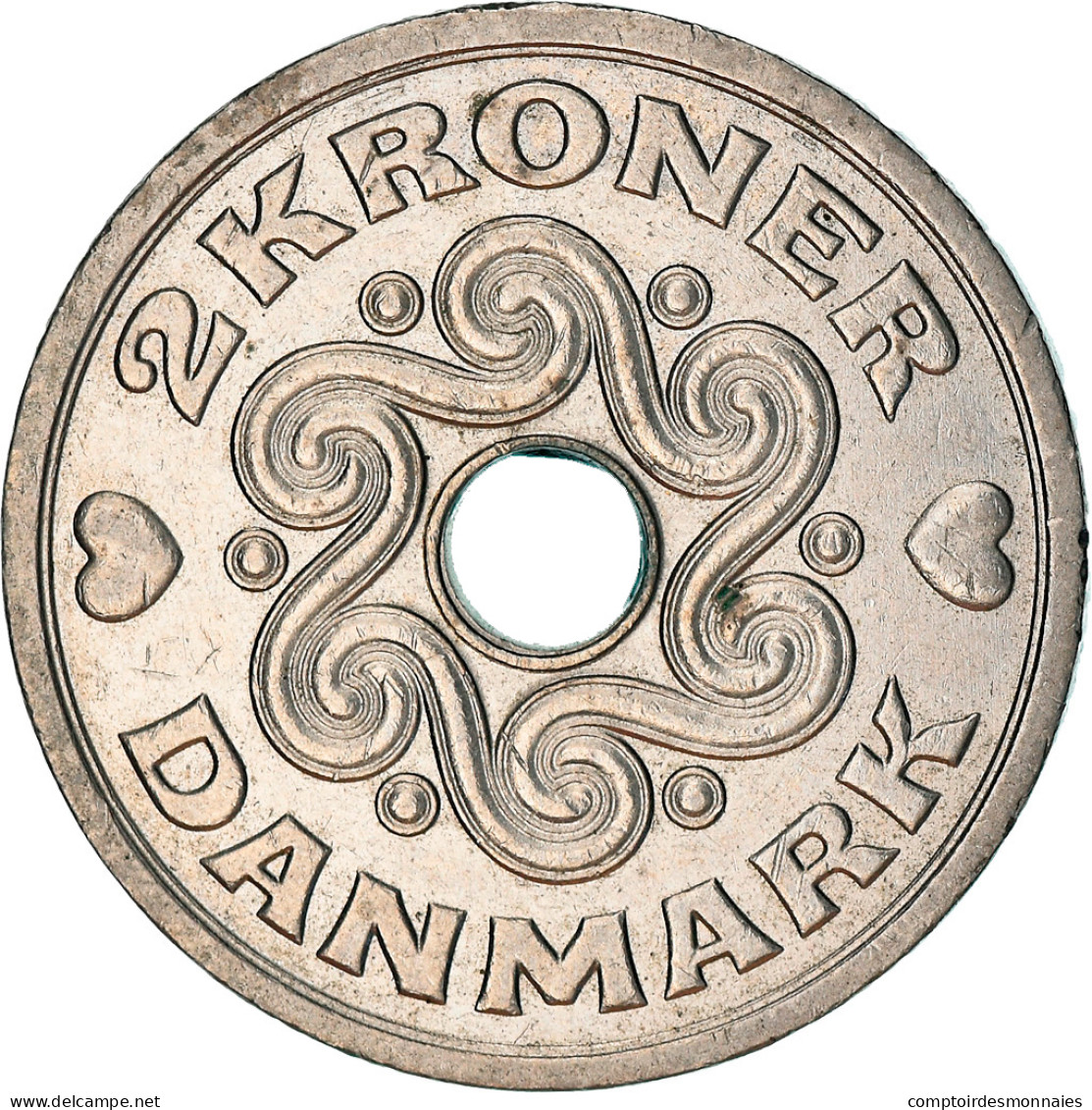 Monnaie, Danemark, Margrethe II, 2 Kroner, 1995, Copenhagen, TTB+ - Danemark