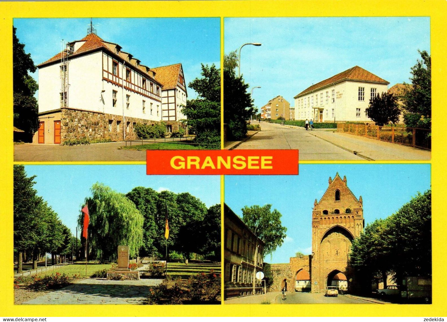 F9734 - TOP Gransee Krankenhaus Schule - Verlag Bild Und Heimat Reichenbach - Gransee