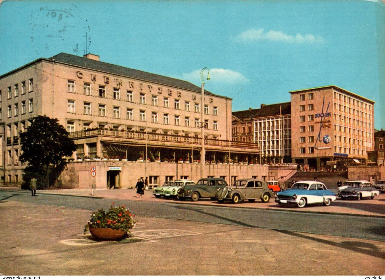 G8657 - Karl Marx Stadt - Theaterplatz Parkplatz Oldtimer - Verlag Bild Und Heimat Reichenbach - Chemnitz (Karl-Marx-Stadt 1953-1990)