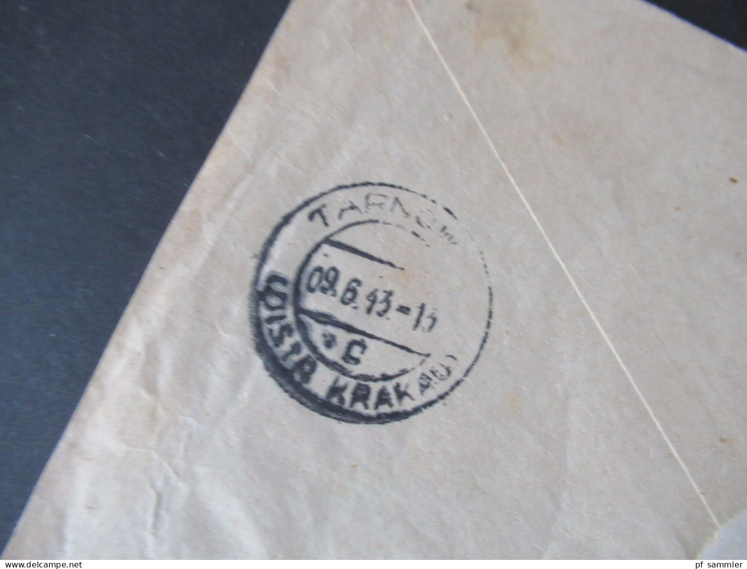 3.Reich 1943 Böhmen Und Mähren Einschreiben Prag 1 / Nachnahme Beleg Ins Generalgouvernement Mit Ank. Stempel Tarnow - Lettres & Documents