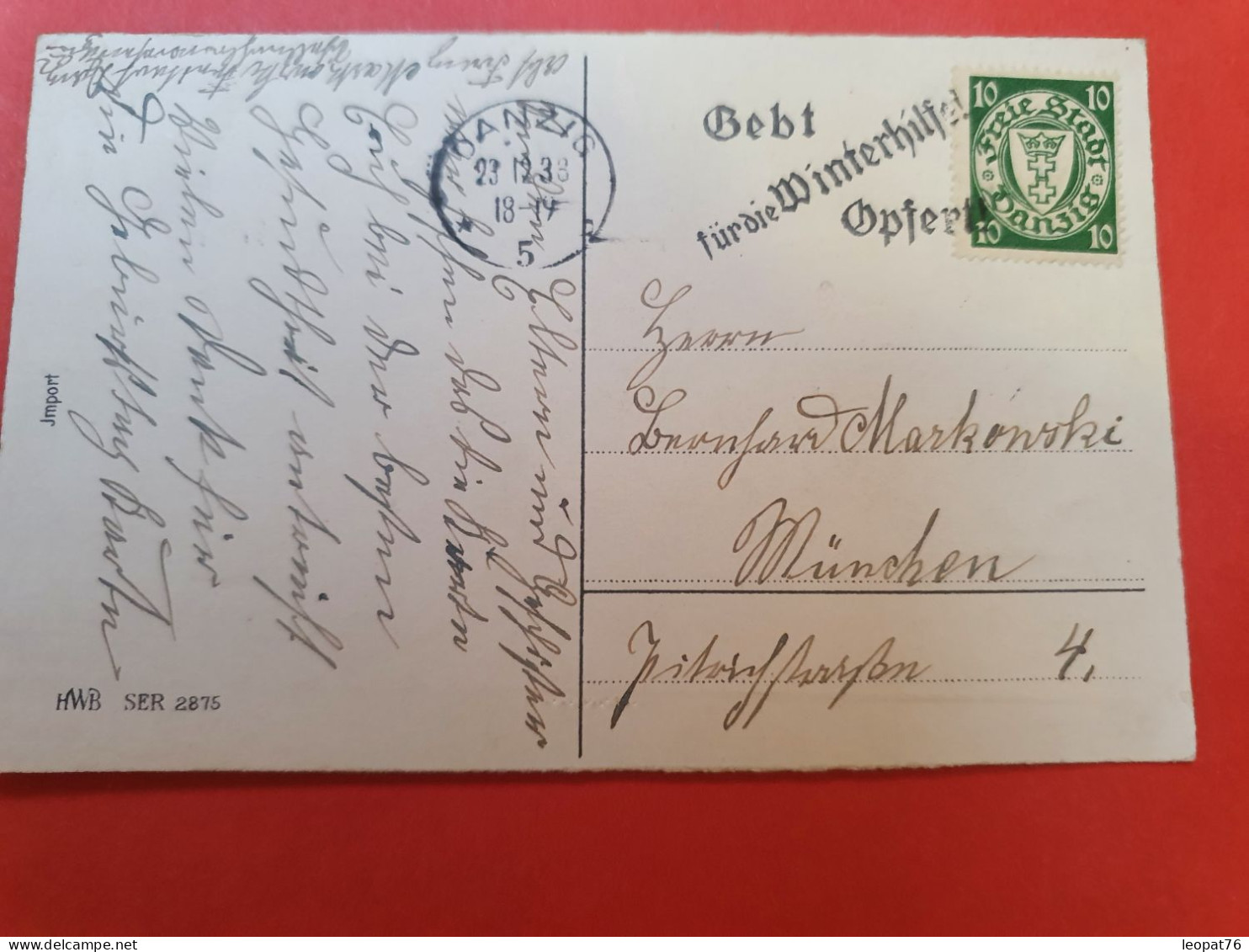 Dantzig - Carte Postale Pour München  En 1933 - D 159 - Lettres & Documents