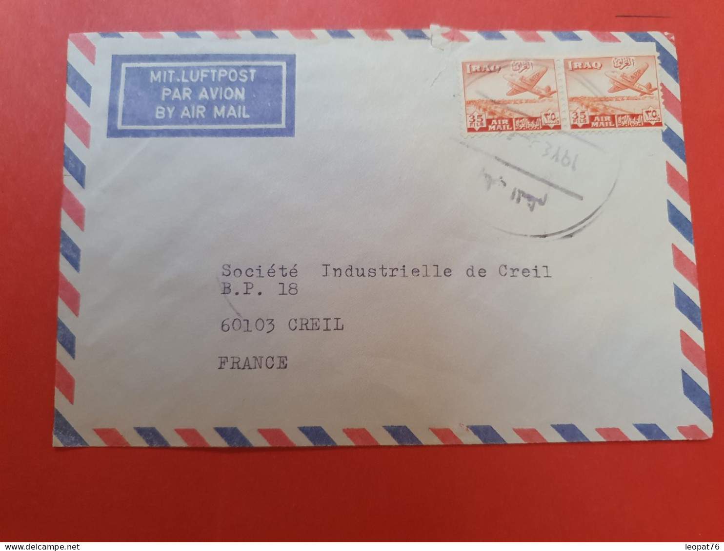 Iraq - Enveloppe Commerciale De Baghdad Pour La France - D 185 - Iraq