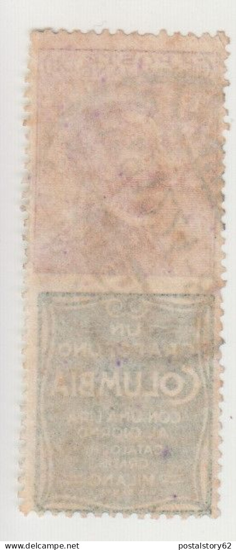 Regno D'Italia - Vittorio Emanuele III° - 30 Centesimi Columbia, Francobollo Pubblicitario. - Timbres Pour Envel. Publicitaires (BLP)