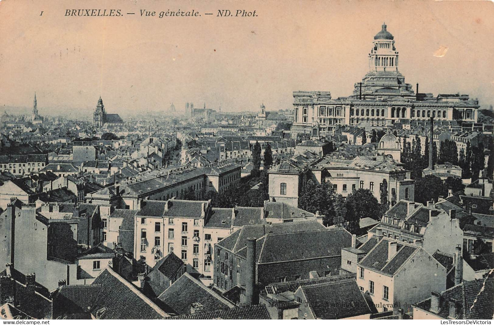 BELGIQUE - Bruxelles -  Vue Générale - ND Phot - Carte Postale Ancienne - Panoramische Zichten, Meerdere Zichten