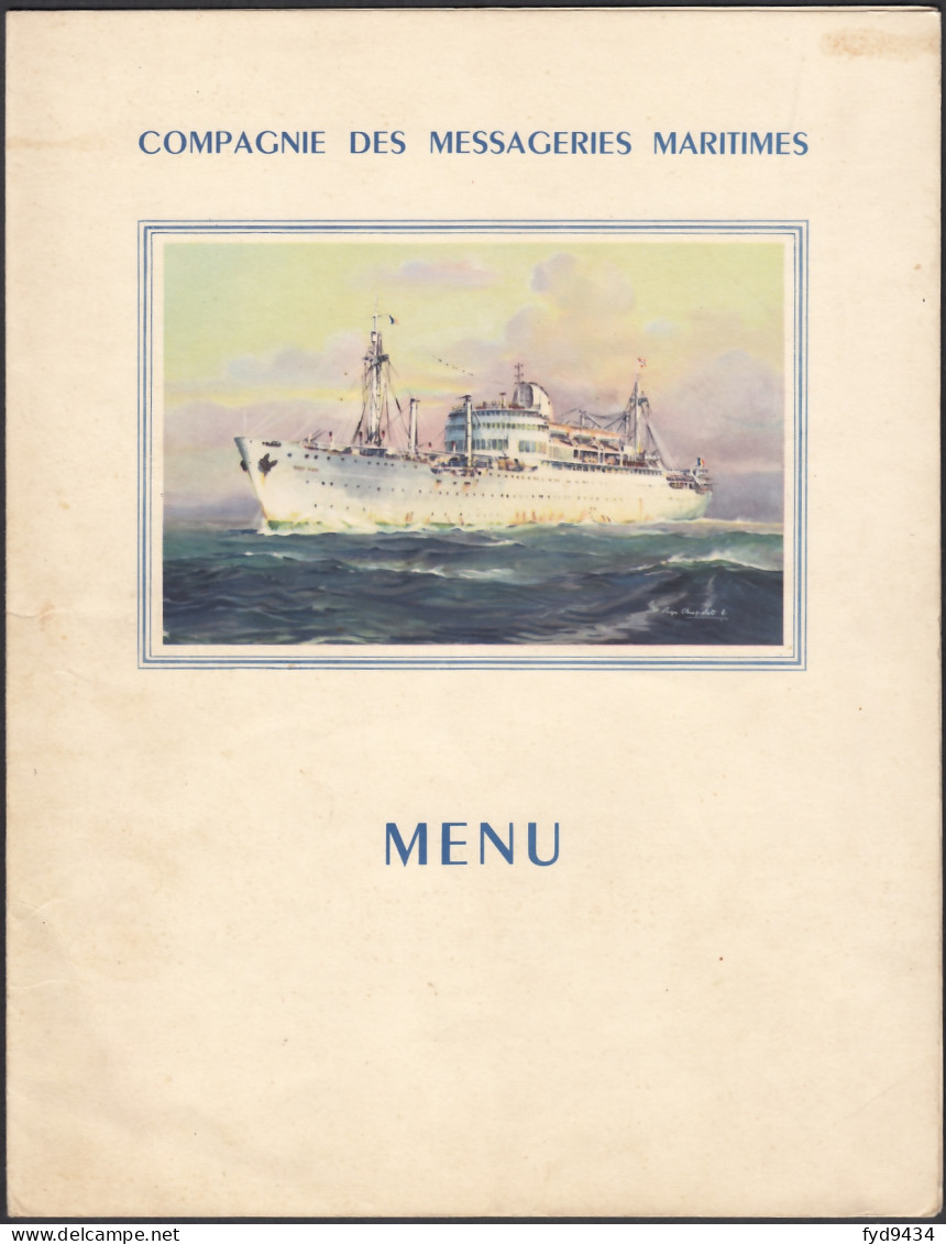 Menu Du Paquebot " Viet - Nam " De La Cie Des Messageries Maritimes - 1955 - Sonstige & Ohne Zuordnung