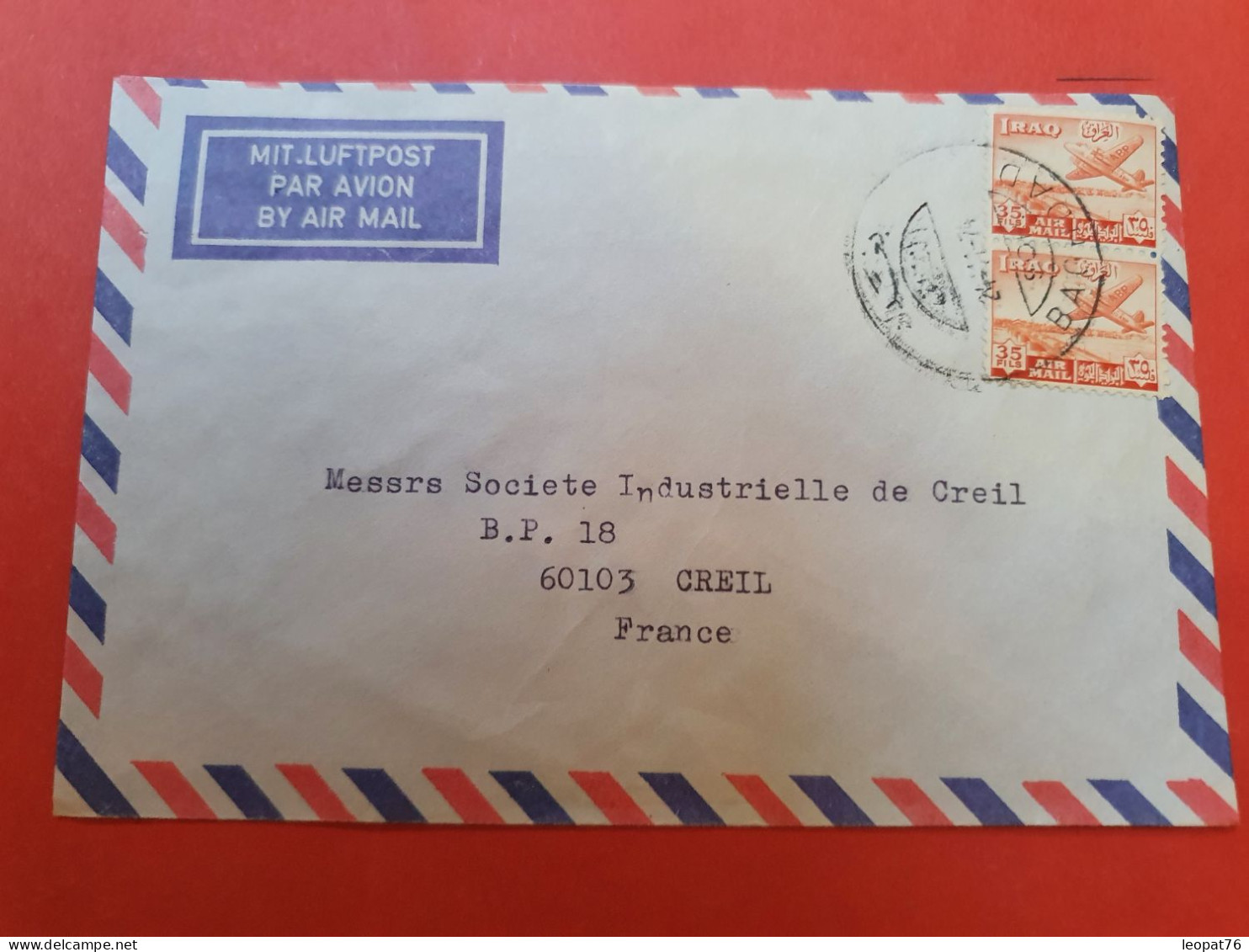 Iraq - Enveloppe Commerciale De Baghdad Pour La France En 1974 - D 190 - Iraq