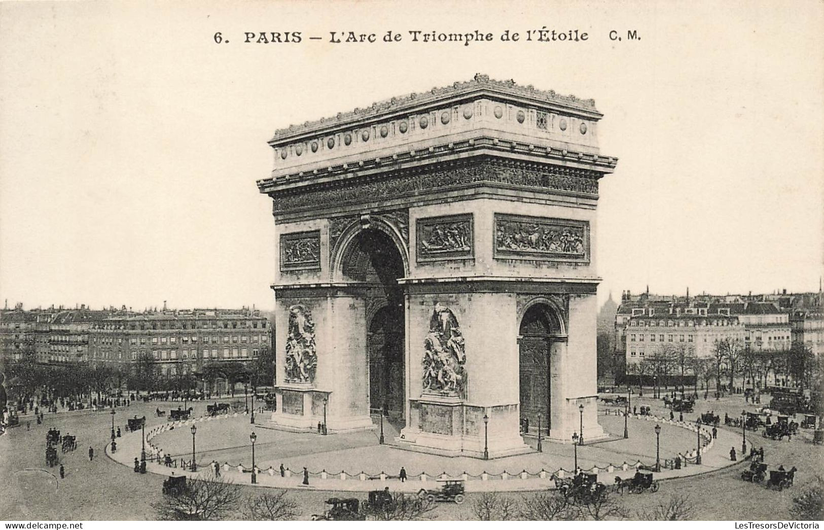 FRANCE - Paris - Vue Générale De L'Arc De Triomphe De L'Etoile - C.M - Carte Postale Ancienne - Arc De Triomphe