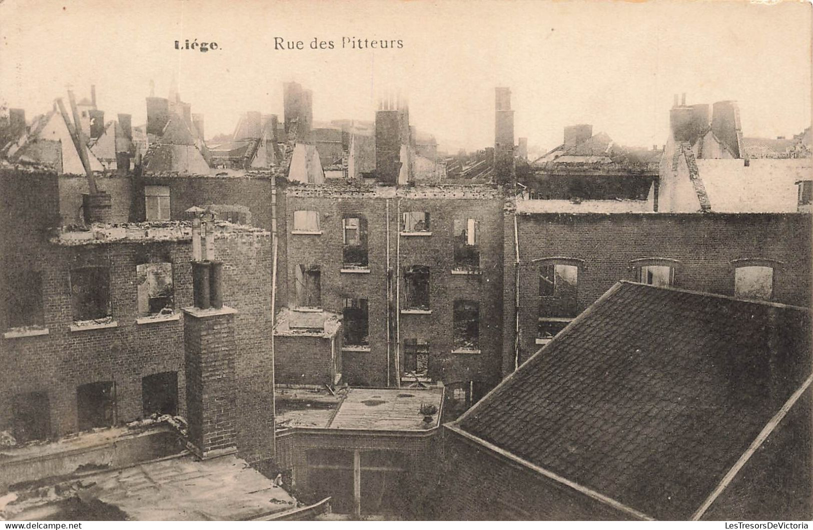 BELGIQUE - Liège - Rue Des Pitteurs - Ruines - Carte Postale Ancienne - Liege