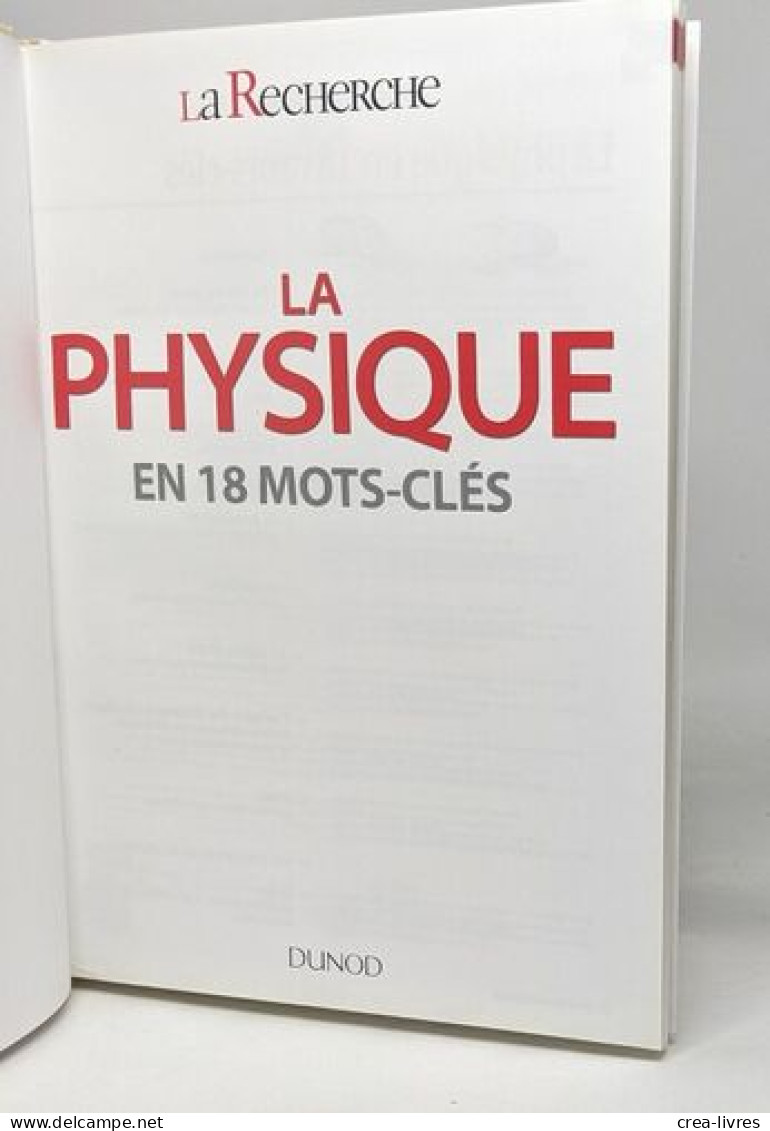 La Physique En 18 Mots-clés - Non Classés