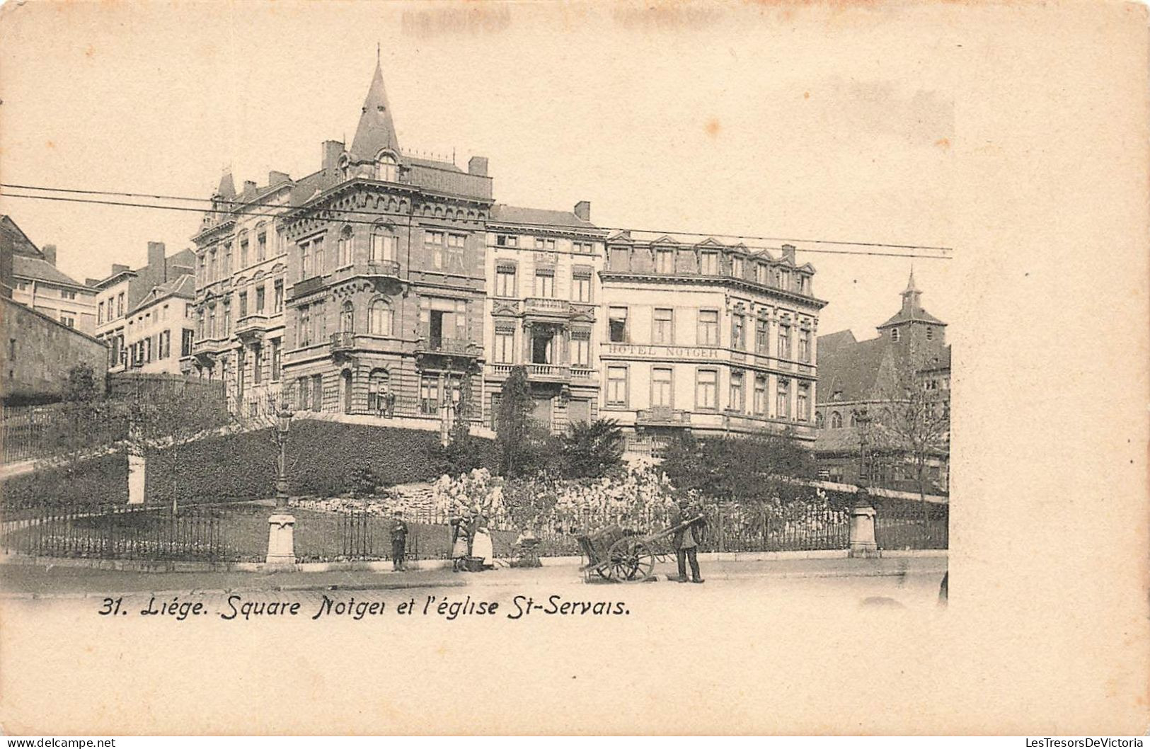 BELGIQUE - Liège - Square Notger Et L'église St Servais - Carte Postale Ancienne - Liège