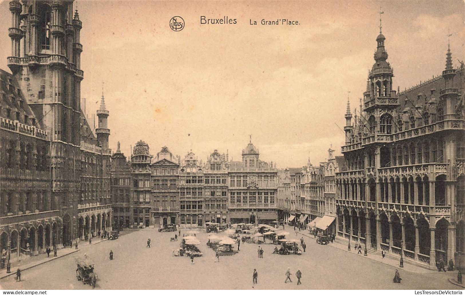 BELGIQUE - Bruxelles - La Grand'Place - Animé - Carte Postale Ancienne - Plazas