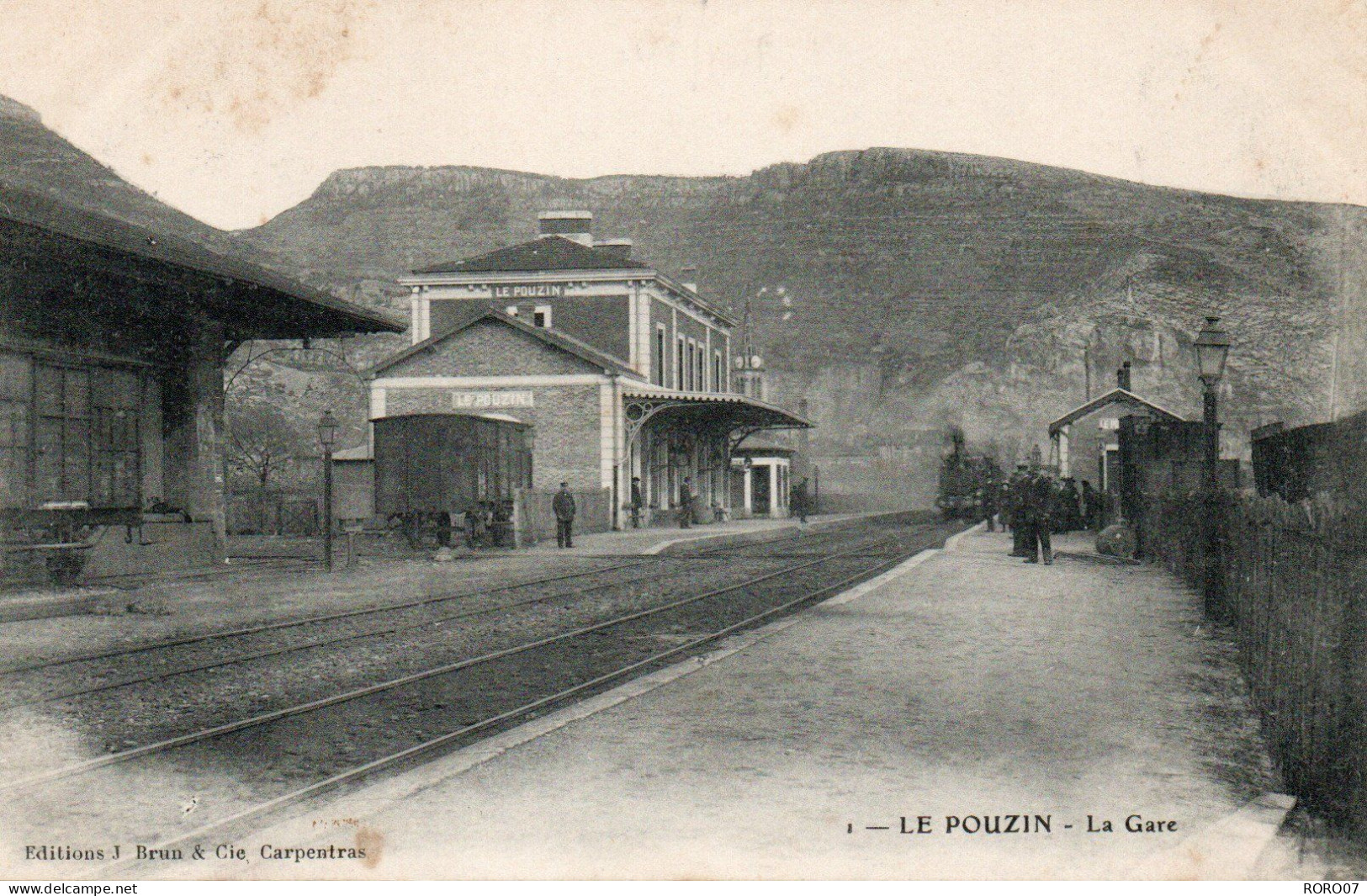 07 Ardèche Très Beau Plan LE POUZIN La Gare - Le Pouzin
