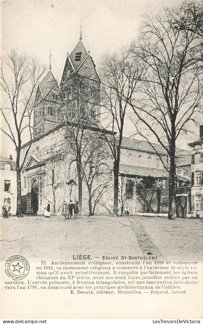 BELGIQUE - Liège - Vue Générale De L'église Saint Barthélemy - Carte Postale Ancienne - Liège