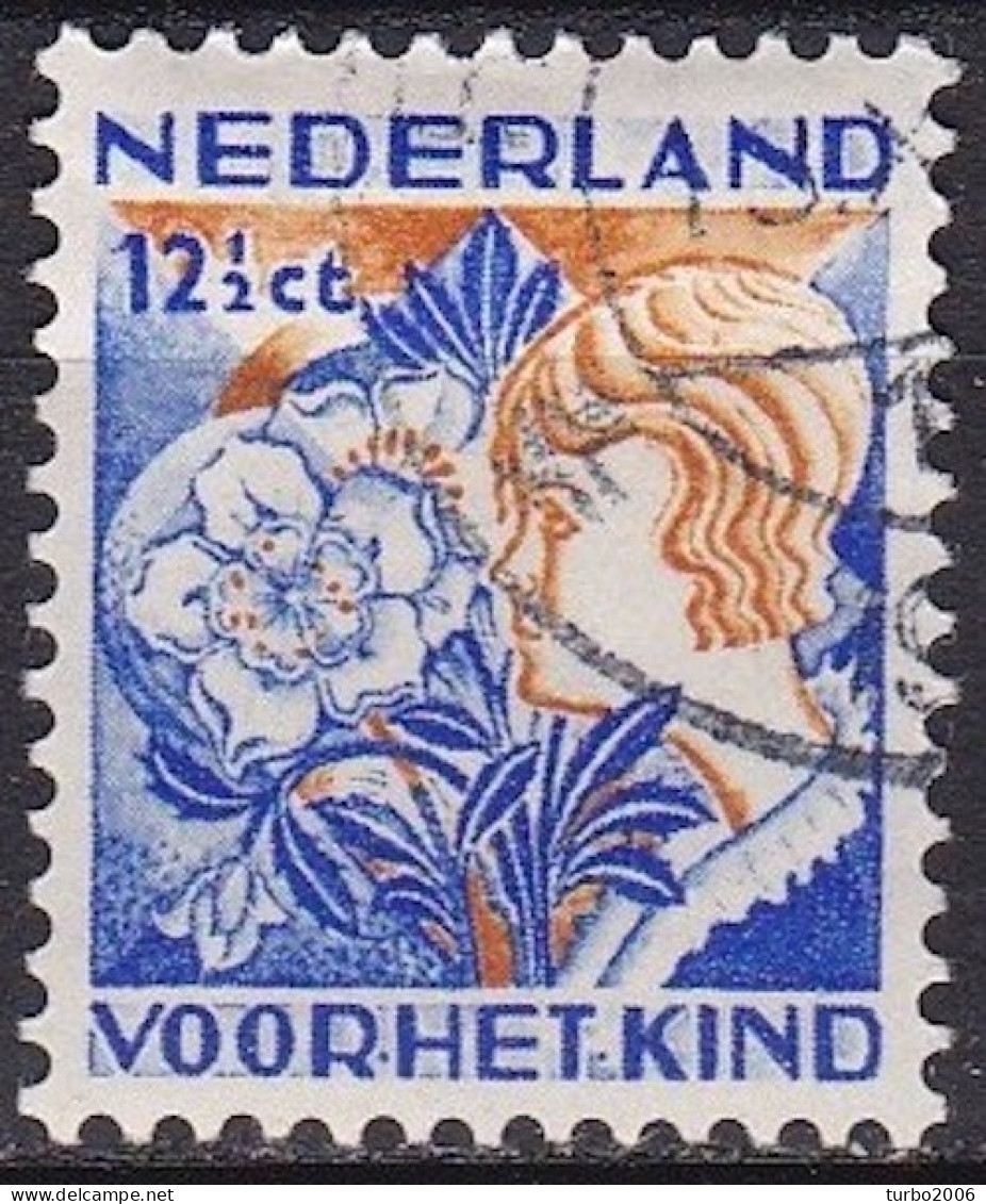 Plaatfout Groot Gedeelte Blauwe Lijn Ontbreekt In 1932 Kinderzegels 12½ + 3½ Cent NVPH 251 P 3 - Variétés Et Curiosités