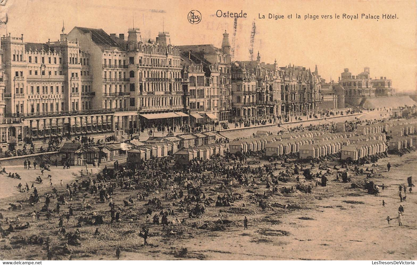 BELGIQUE - Ostende - La Digue Et La Plage Vers Le Royal Palace Hôtel - Animé - Carte Postale Ancienne - Oostende