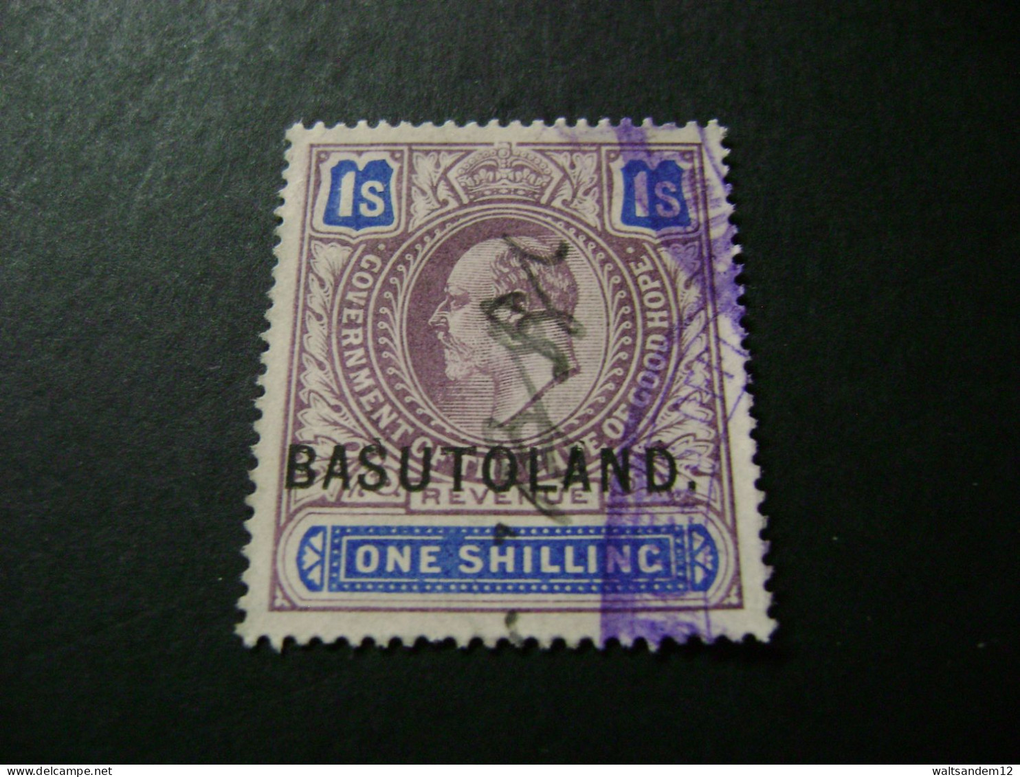 Basutoland - C1910 KEVII 1/- (overprint On COGH Stamp) - Used Revenue Stamp. - Altri & Non Classificati