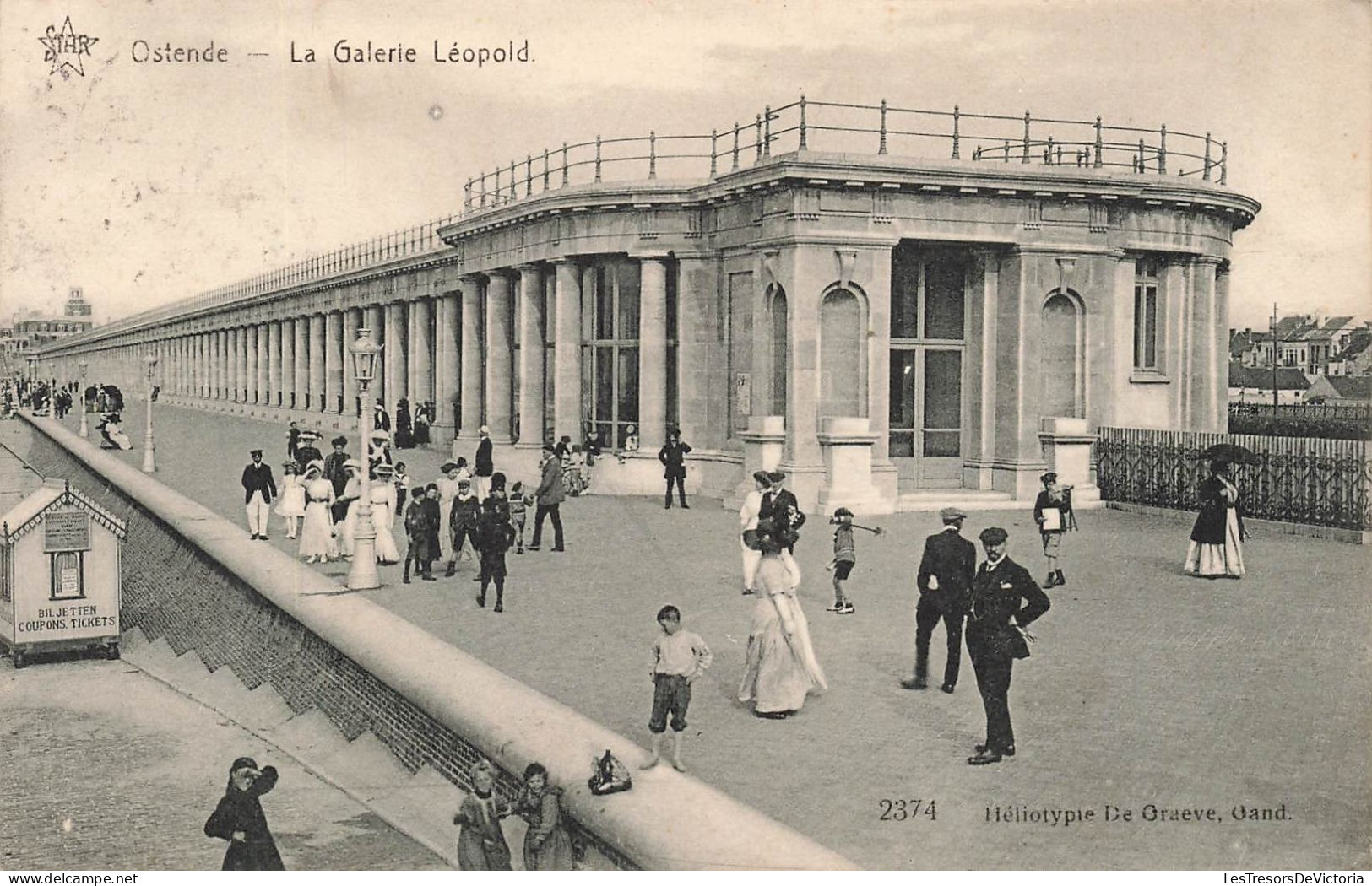 BELGIQUE - Ostende - La Galerie Léopold - Animé - Héliotypie De Graeve - Carte Postale Ancienne - Oostende