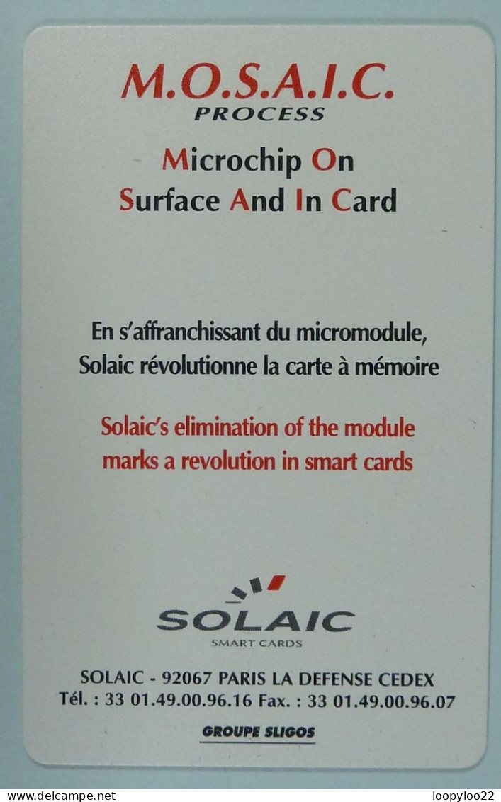 FRANCE - Chip - Solaic - MOSAIC Process - Test / Demo - Smart Card - Mint - Autres & Non Classés