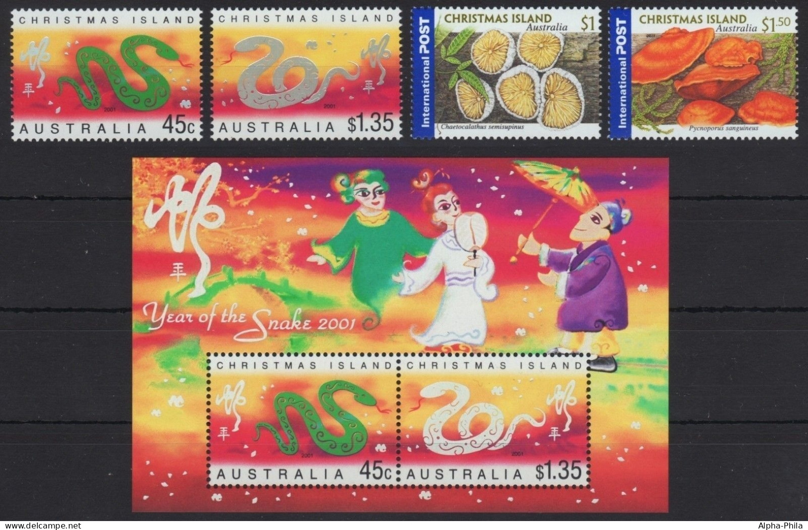 Weihnachtsinsel 2001 - Mi-Nr. 3 Ausgaben ** - MNH - Kompletter Jahrgang - Christmas Island