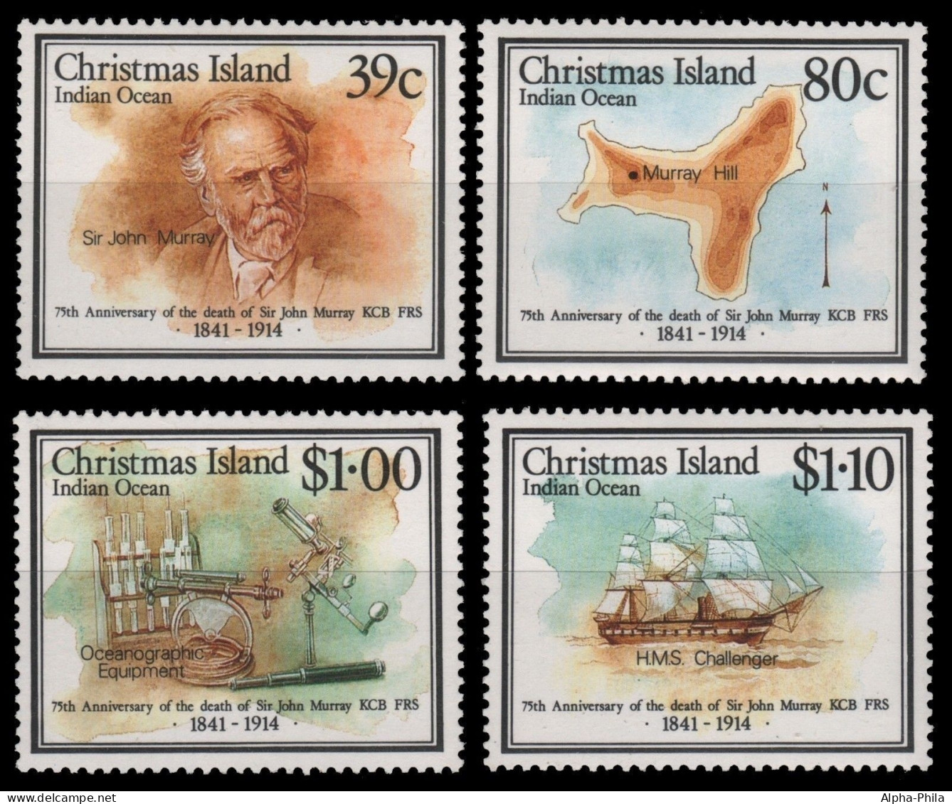 Weihnachtsinsel 1989 - Mi-Nr. 274-277 ** - MNH - Schiffe / Ships - Christmas Island