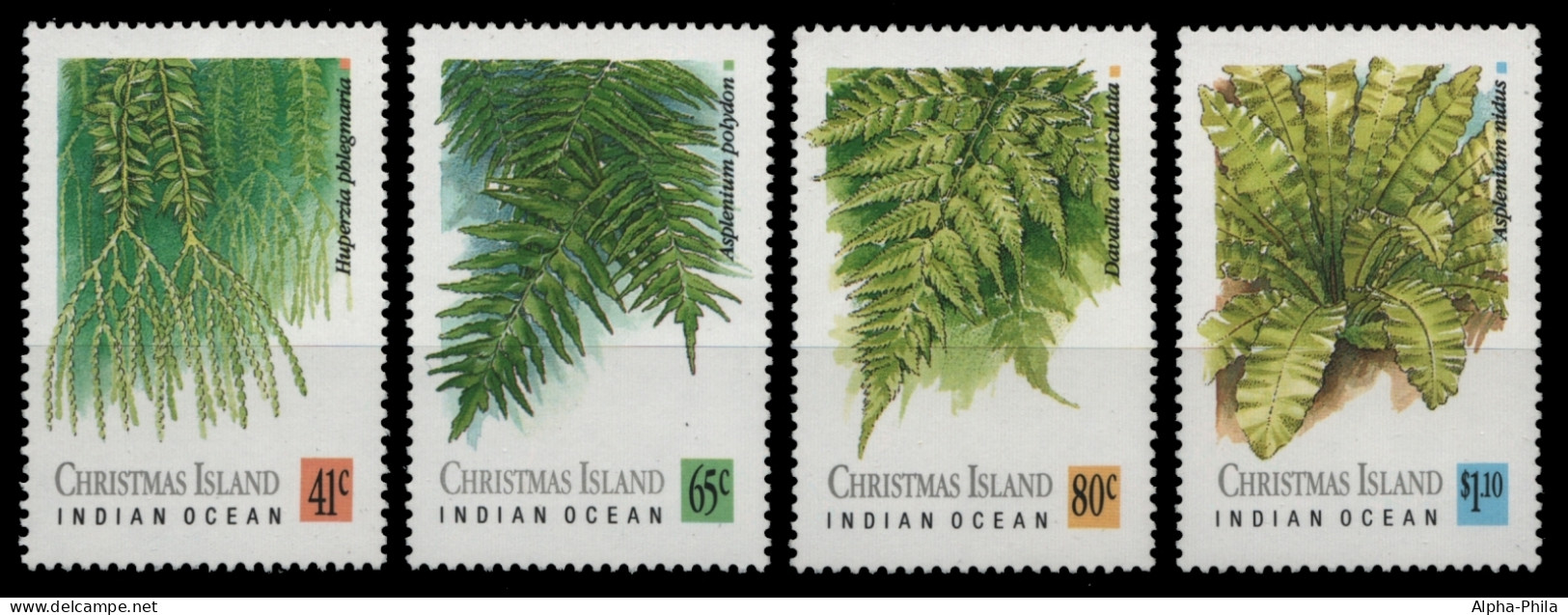 Weihnachtsinsel 1989 - Mi-Nr. 282-285 ** - MNH - Farne / Ferns - Christmas Island