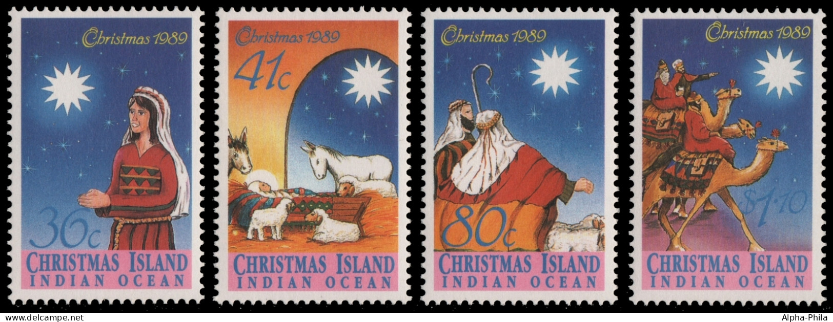 Weihnachtsinsel 1989 - Mi-Nr. 287-290 ** - MNH - Weihnachten / X-mas - Christmas Island